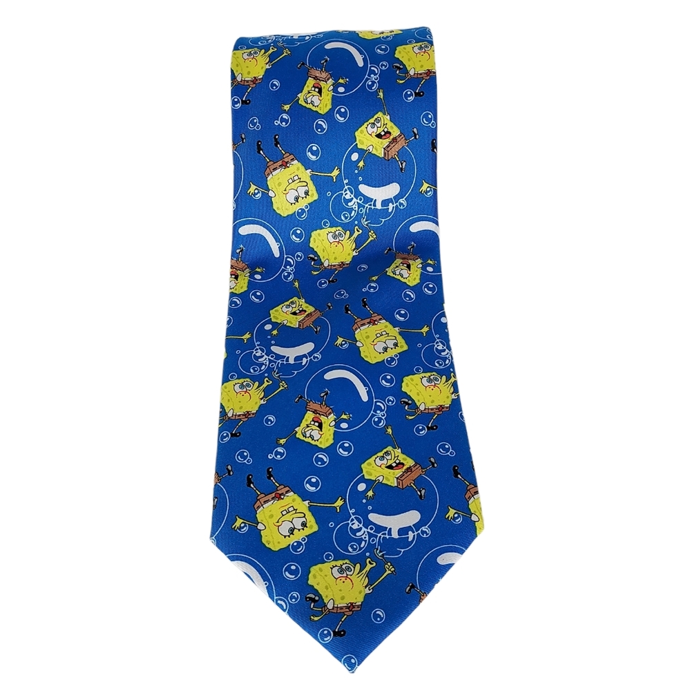 VTG Y2K SpongeBob Square Pants Bubbles Undersea Nickelodeon 2006 Tie